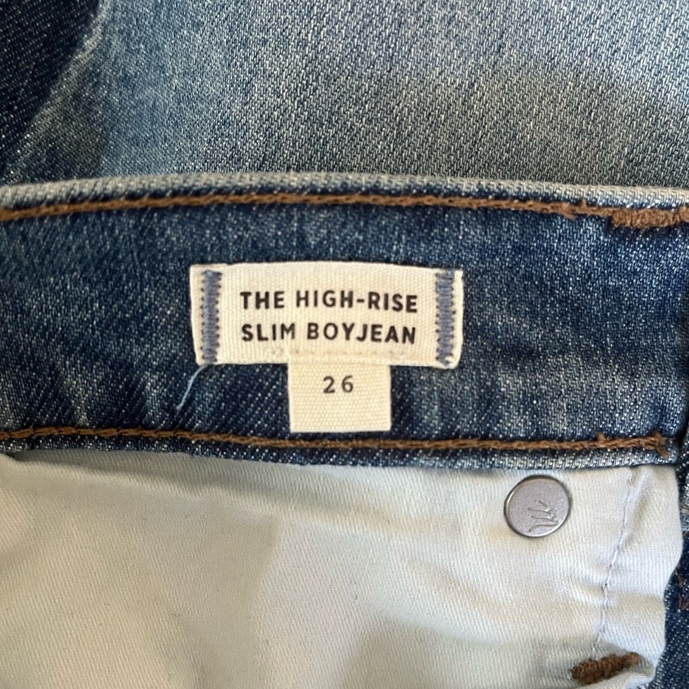 • Madewell • The High-Rise Slim Boyjean in Raebrook Wash: Eco Edition - Picture 10 of 12